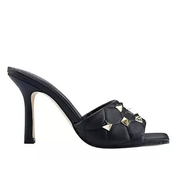 MARC FISHER Womens NEW Dacorin Gold Stud Embellished Slide Heels Sandals Size 9 - Picture 4 of 9